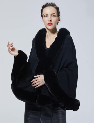 BEAUTELICATE Faux Fur Wrap Shawl Stole Women Wedding Bridal Evening Shawl Ladies Stole Winter Evening Party in Saudi Arabia