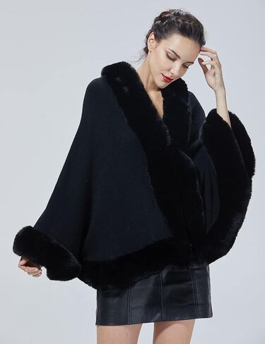 BEAUTELICATE Faux Fur Wrap Shawl Stole Women Wedding Bridal Evening Shawl Ladies Stole Winter Evening Party in Saudi Arabia
