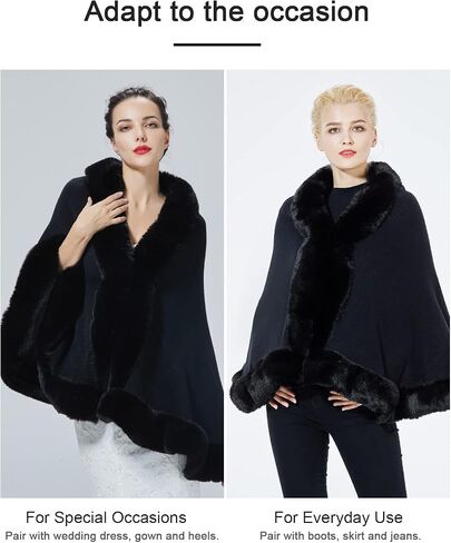 BEAUTELICATE Faux Fur Wrap Shawl Stole Women Wedding Bridal Evening Shawl Ladies Stole Winter Evening Party in Saudi Arabia