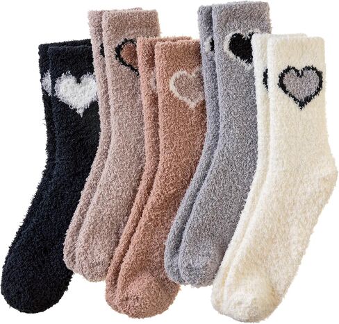 SeeyAN Womens Fuzzy Socks Fluffy Warm Slipper Winter Comfy Thermal Cozy Plush Sleep Home Cabin Socks in Saudi Arabia