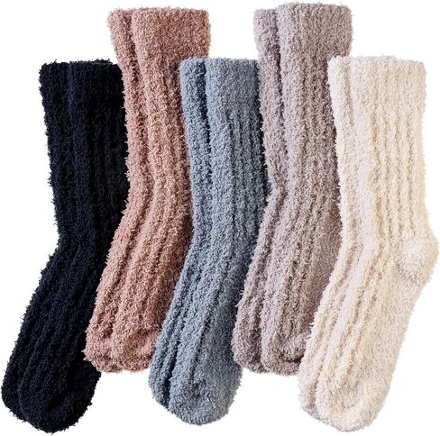 SeeyAN Womens Fuzzy Socks Fluffy Warm Slipper Winter Comfy Thermal Cozy Plush Sleep Home Cabin Socks in Saudi Arabia