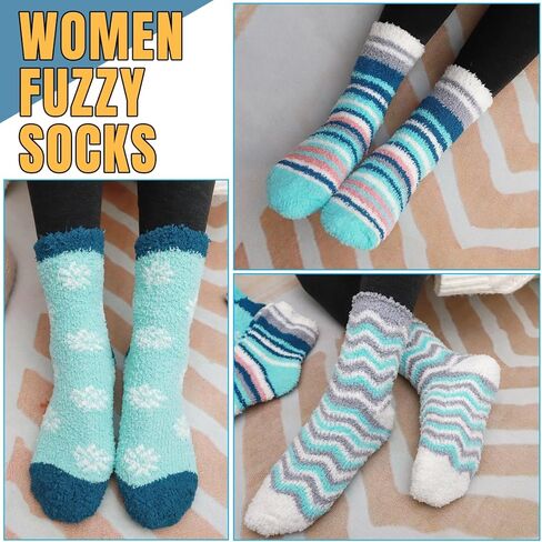 Fuzzy Socks for Women Fluffy Cozy Slipper Socks Fall Thanksgiving Gifts Christmas in Kuwait