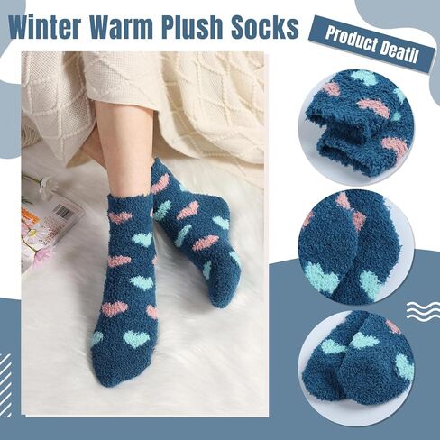 Fuzzy Socks for Women Fluffy Cozy Slipper Socks Fall Thanksgiving Gifts Christmas in Kuwait