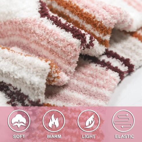 Fuzzy Socks for Women Fluffy Cozy Slipper Socks Fall Thanksgiving Gifts Christmas in Kuwait
