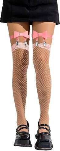 Fstrend Leather Bow Garter Belts Leather Thigh Garters with Anti-Slip Cosplay Leg Harness Accessories for Women in Kuwait