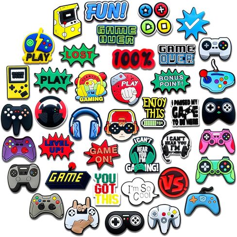Play Game Shoe Charms, Cool Gaming Charms Pack for Shoe Decoration in Kuwait