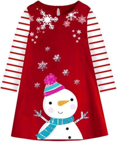 فستان وجوارب شتوية للفتيات من VIKITA LH7607+F5006-4T in Kuwait