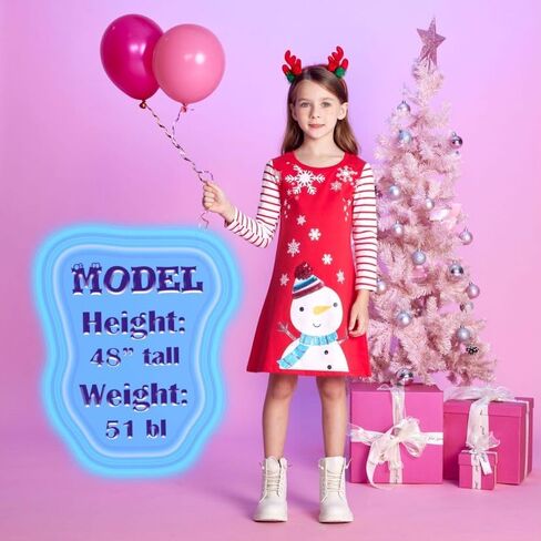 فستان وجوارب شتوية للفتيات من VIKITA LH7607+F5006-4T in Kuwait