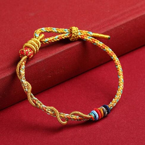 2025 New Year of Snake Beaded Braided Rope Bracelet Adjustable Crystal Beads Chinese Zodiac Animal Snake Lucky Charm Bracelet New Year Jewelry Gifts for Women Men in Saudi Arabia