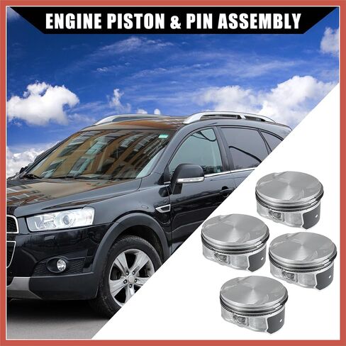 ACROPIX 12578324 / مجموعة مكبس ودبوس أمامي/محرك لسيارة Buick LaCrosse 2.4L 2010-2016 لسيارة Chevy Captiva 2012-2015 / مجموعة حلقات المكبس / معدن / مجموعة واحدة / قطع غيار سيارات بلون التيتانيوم in Saudi Arabia