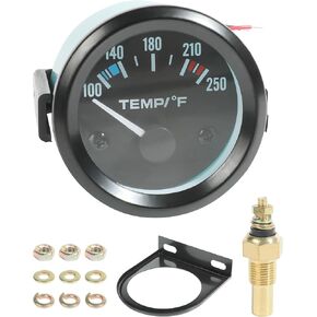 2" 52mm Temperature Gauge,Car Accessories Water Temperature Gauge,Car Temperature Gauge,Temperature Gauge for Car,Coolant Temp Gauge with LED Backlight,Suitable for Most Car Truck Vehicle Boat