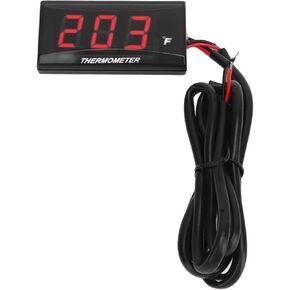 Motorbike LCD Water Tempt Gauge, Motorcycle Digital Water Temperature Gauge Ultra Thin DC 12V LCD with 18mm Sensor Adapter for Most Motorbikes (Blue)