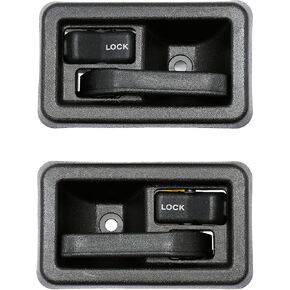مقابض الأبواب الداخلية Gledewen (زوج)، متوافقة مع Jeep Wrangler 1987-1996 YJ، 1997-2006 TJ، داخل السائق الأيسر الأمامي وجانب الراكب الأيمن | يستبدل # 79540، 79541 مجموعة المقبض الداخلي
