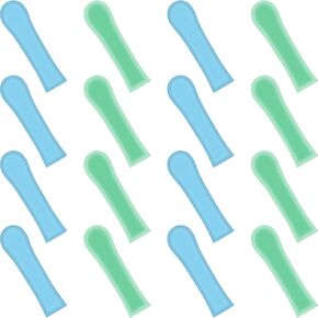 Nuanchu 16 Pcs Ear Spoon Tips Ear Cleaner Replacement Tips Ear Cleaner Tips Ear Replacement Pick Ear Wax Removal Replacement Accessories Set for Adults Ear Wax Removal(Long,Light Green)