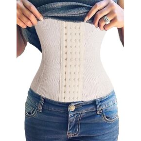 Womens Waist Trainer Corset Shapewear Tummy Control Body Shaper with Adjustable Hooks