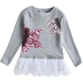 VIKITA Girls Shirts Winter Long Sleeve Casual Tops for 2-12 Years Girls, L3977