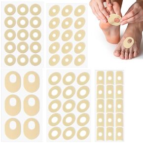 Corn Cushions for Toes, 66 Pcs Soft Latex Foam Callus Cushions for Bottom of Feet Self Adhesive Callus Pads Foot Corn Pads for Men and Women Feet Toes Pain Relief, 5 Models