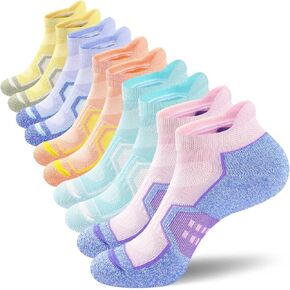 Womens Ankle Thick Cushioned Anti-blister Wicking Athletic Running Socks 5 Pairs