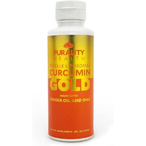 Curcumin Gold, from Turmeric with Ginger Oil & DHA Omega-3s, Micelle Liposomal Enhanced Absorption, Joint Health, 15 Day Supply