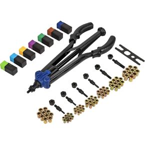 WORKPRO 15" Hand Rivet Nut Setter Kit - 79-Piece High Leverage Rivet Nut Tool with Metric & SAE Mandrels and Nuts