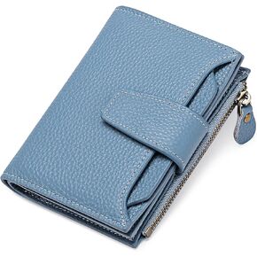 FALAN MULE Small Wallet for Women Genuine Leather Bifold Compact RFID Blocking