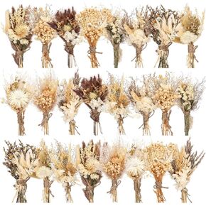 Layhit 24 Pcs Boho Dried Flower Bouquet Mini Wedding Handmade Dry Flowers Decor for Vase Crafts DIY Photo Boutonniere for Men Floral Plant for Bridesmaid Gift Birthday Decor (Gerbera Daisy) in Kuwait