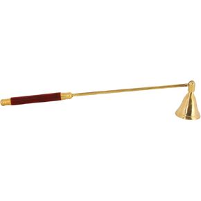 Brass Candle Snuffer with Wooden Handle