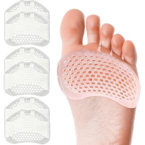 Metatarsal Pads Women Men 6 Pack, Reusable Gel Ball of Foot Cushion for Women High Heels, Foot Pads for Pain Relief for Shoes Pads, Bunion Forefoot Pads, Foot Cushion for Ball of Feet