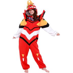SAZAC Kigurumi - Evangelion Unit-02 - Eva-02 - Onesie Jumpsuit Halloween Costume - Adult Red