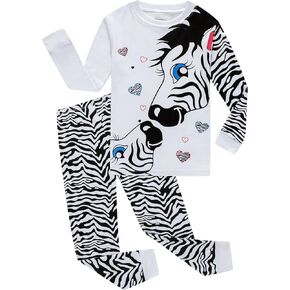 KikizYe Little Big Girls Pajamas Long Sleeve PJs Cotton Pyjamas