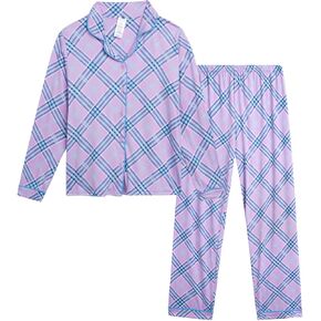Rene Rofe Girls' Pajama Set - 2 Piece Yummy Long Sleeve Sleep Shirt and Pajama Pants - Cozy Sleepwear Set for Girls (4-12)