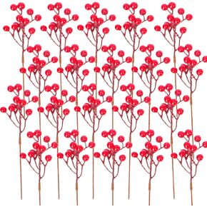 Grunyia 50 Pcs Christmas Artificial Pine Branches - Premium Faux Cedar Stems for Wreath Craft DIY & Home Kitchen Decorations
