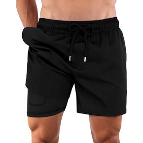 Capelle Miami Men's Luxury Swim Shorts- Black Onyx