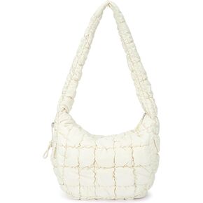 CLUCI Puffer Tote Bag for Women, Large Quilted Crossbody Bag, Lightweight Puffy Hobo Bag Shoulder Bag Tote Purse