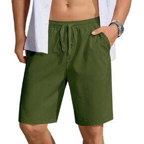 COOFANDY Men's Casual Shorts Elastic Waist Drawstring Shorts Summer Beach Shorts with Pockets