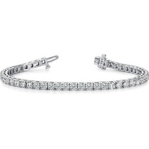 3 Carat Platinum Real Certified Classic Natural Diamond Tennis Bracelet Value Collection