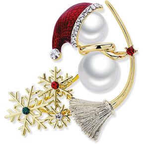 Christmas Pins, Xmas Hat Pins, Brooches and Pins for Women Fashion, Funny Pins, Snowman Lapel Pin, Cute Pearl Pins Jewelry, Enamel Pins, Santa Claus Cartoon Pins, Snowflake Badge Backpack Pins, Brooch Pins for Bags Backpacks Sambas Socks Shoes Hats