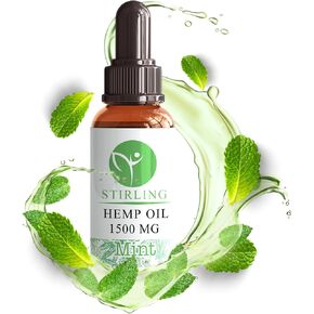 Stirling Organic Hemp Oil - 3000mg Berry Flavor -Maximum Strength for Sleep Support, Relaxation, and Mood - U.S. Grown, THC-Free, Non-GMO, and Vegan