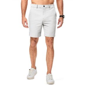 JMIERR Men's Classic-Fit 7" Chino Short Summer Stretch Waist Cotton Twill Casual Dress Shorts with Pockets