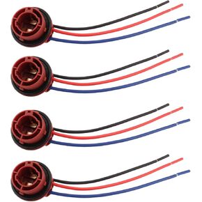WINKA 4 Pack 1157 BAY15D Light Bulb Extension Replacement Socket for Brake Turn Signal Tail Light Bulbs
