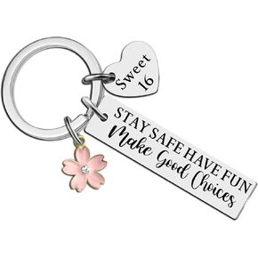 Sweet 16 Gifts for Girls Sweet 16 Birthday Gifts for 16 Year Old Girl Gifts For Sister Daughter Happy Birthday Keychain for Women Friends Tik Tok Made Me Buy It Christmas Stocking Stuffs