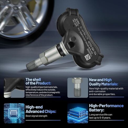مستشعر TPMS، 42753-SWA-316 لمستشعر مراقبة ضغط الإطارات GM 315Mhz متوافق مع Honda Accord Crosstour CR-V Fit 2007-2015 استبدال مستشعر الإطارات # 42753-SWA-315 (4 عبوات) in Kuwait
