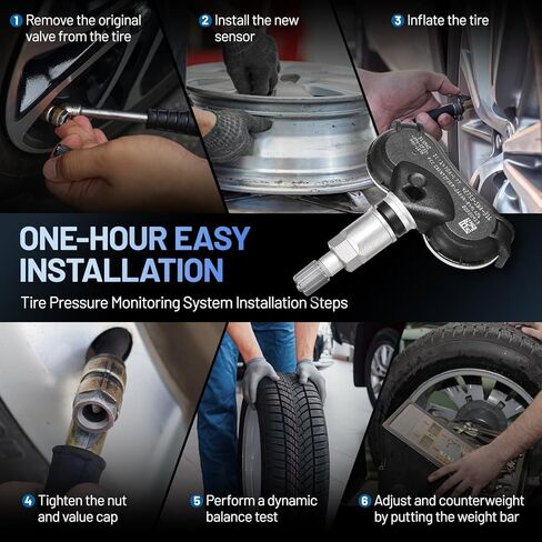 مستشعر TPMS، 42753-SWA-316 لمستشعر مراقبة ضغط الإطارات GM 315Mhz متوافق مع Honda Accord Crosstour CR-V Fit 2007-2015 استبدال مستشعر الإطارات # 42753-SWA-315 (4 عبوات) in Kuwait