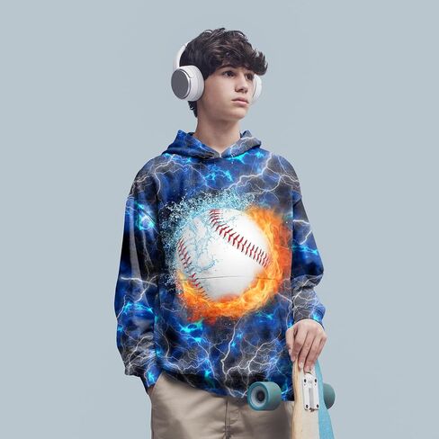 3D Novelty Hoodie Pullover for Boys Girls, Long Sleeve Hoodies Sweatshirt, Hoody Hooded for Kids Youth in Saudi Arabia