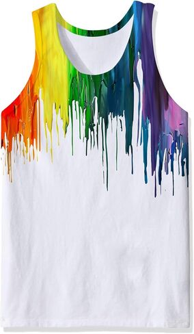 Mens Tank Tops Funny Graphic Summer Sleeveless Tank Top in Saudi Arabia