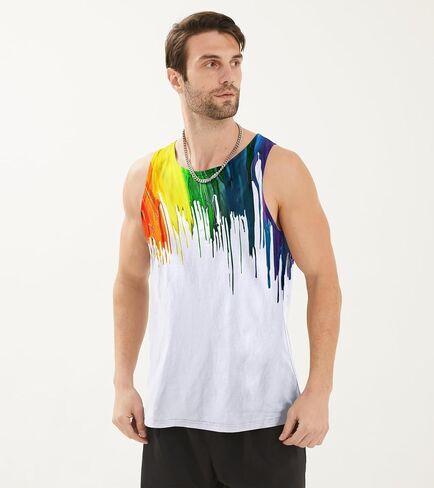 Mens Tank Tops Funny Graphic Summer Sleeveless Tank Top in Saudi Arabia