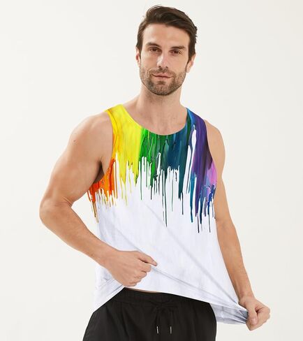 Mens Tank Tops Funny Graphic Summer Sleeveless Tank Top in Saudi Arabia