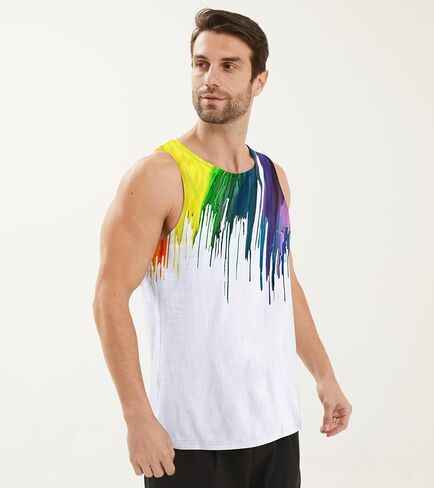 Mens Tank Tops Funny Graphic Summer Sleeveless Tank Top in Saudi Arabia