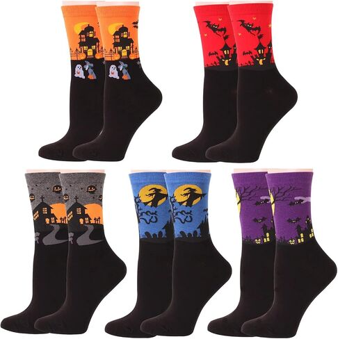 Women Cat Dog Socks Fun Funny Kitty Ankle Sock Ladies Girls Animal Sox Gift 5 Pairs in Kuwait