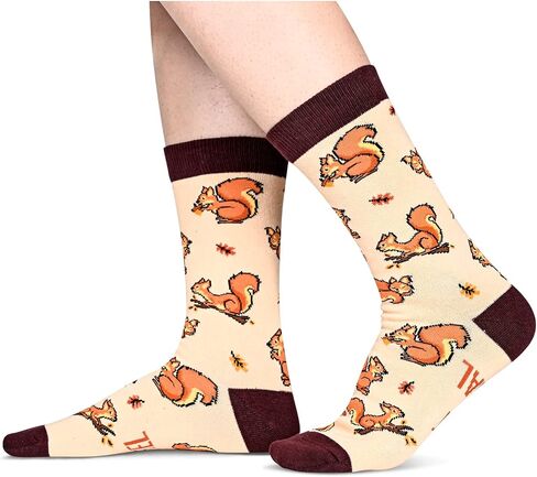 HAPPYPOP Funny Squirrel Gifts for Squirrel Lovers Bear Gifts for Women Men, Fun Silly Socks for Mom Dad Him Her in Saudi Arabia